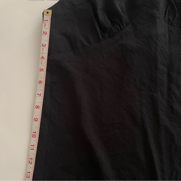 Madewell Layton midi V-neck adjustable cami straps slip dress true black Size 10 - Picture 10 of 12